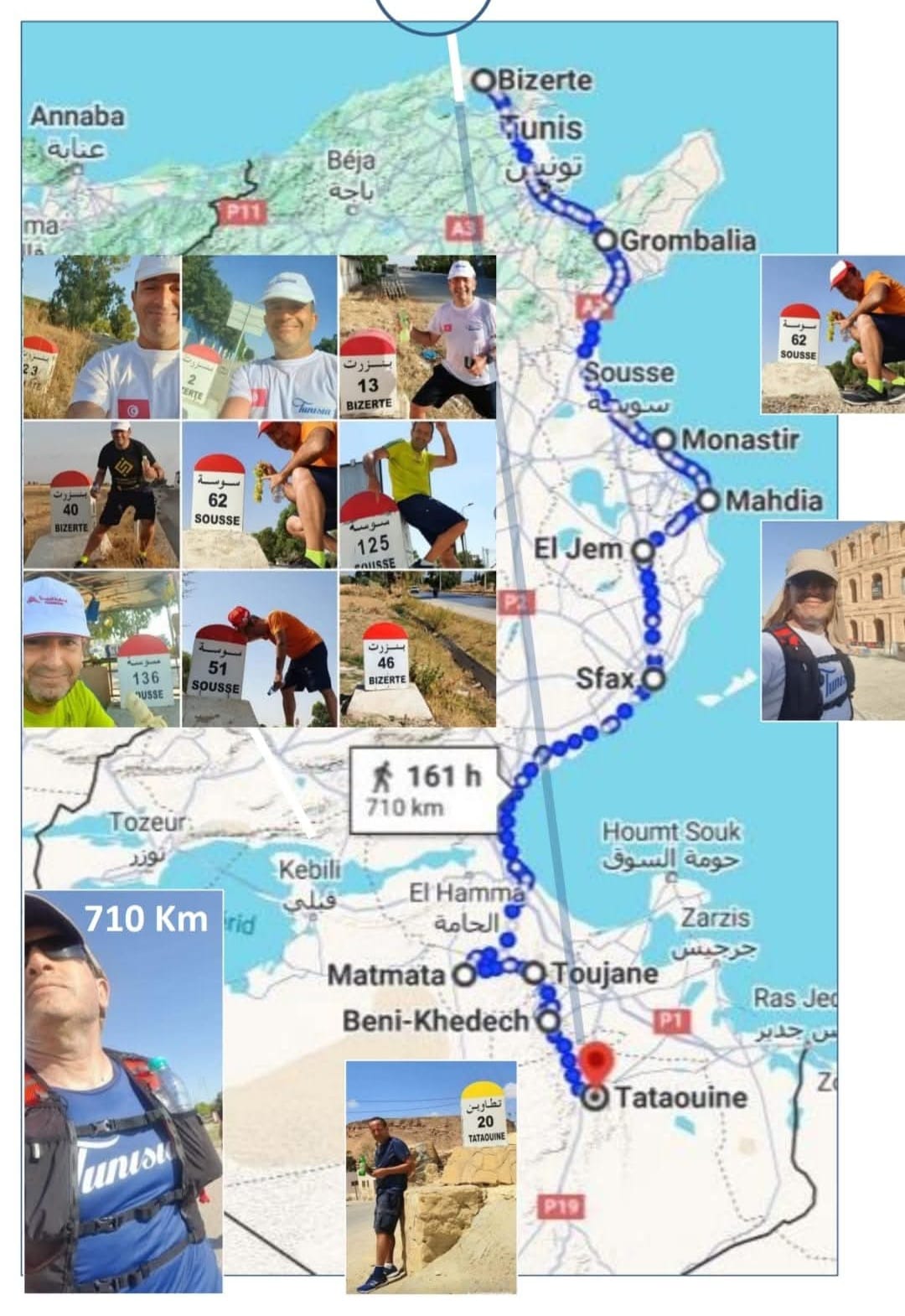 Une traversée au grand cœur : Le défi de 700 km d'Adel Mhenni pour la Tunisie  Par Khaled Boubaker